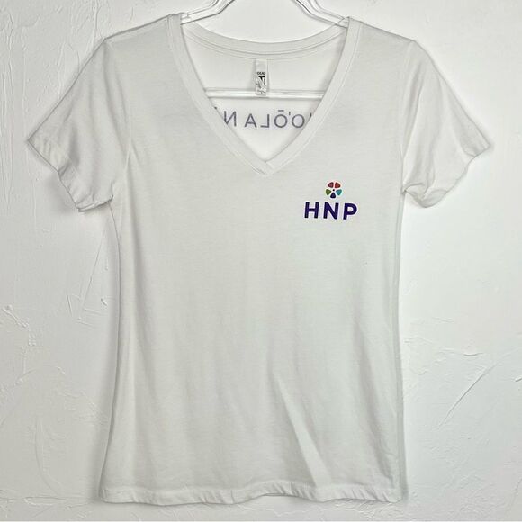 Ho’ola Na Pua White Logo Short Sleeve T-Shirt Large - Picture 1 of 5